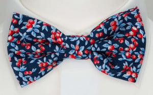 BACCARINO Navy blue pre-tied bow tie