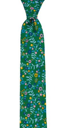EVOCAREZZA Green skinny tie
