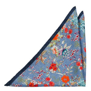GARLANDROID Light blue pocket square