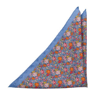 VIVIDIUM Blue/Orange pocket square