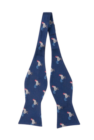 ADOODLEDOO BLUE self-tie bow tie
