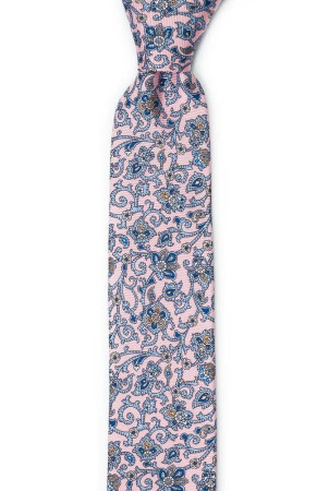 ARABESCO POWDER PINK skinny tie