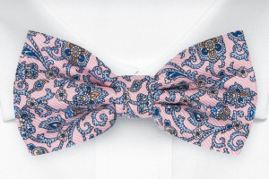 ARABESCO POWDER PINK pre-tied bow tie