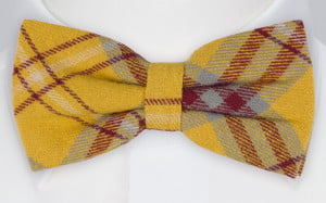 ATTACHED YELLOW pre-tied bow tie