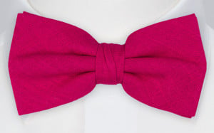 BASKETVEIL HOT PINK pre-tied bow tie