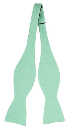 BASKETVEIL MINT self-tie bow tie