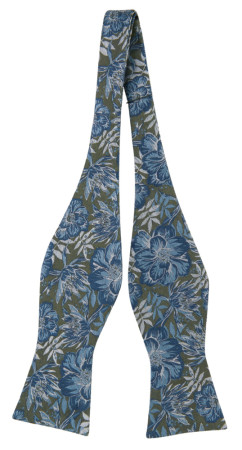 BLOSSOMING GREEN self-tie bow tie