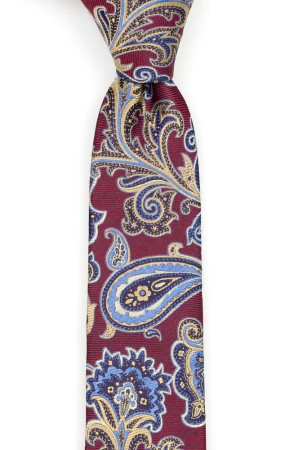 BOFFOLA DARK RED skinny tie