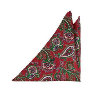 BOFFOLA Red pocket square