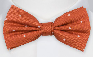 CHIPPER ORANGE pre-tied bow tie
