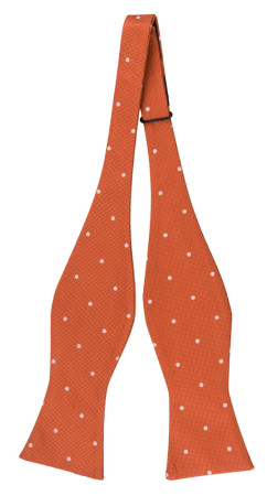CHIPPER ORANGE self-tie bow tie