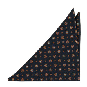 CIRCOLARE ORANGE pocket square