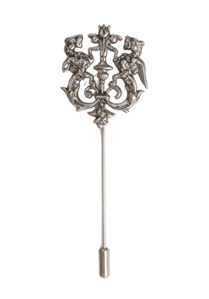 CREST SILVER lapel pin