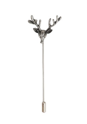 DEER SILVER lapel pin