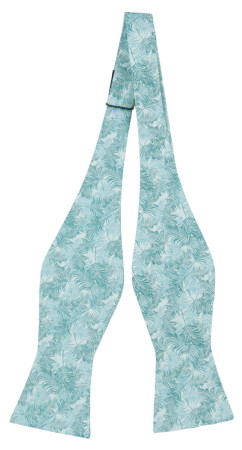 DONOTLEAFME TURQUOISE self-tie bow tie
