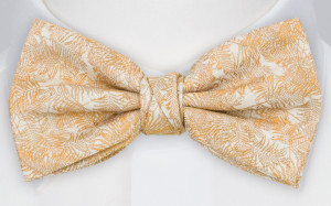 DONOTLEAFME YELLOW pre-tied bow tie