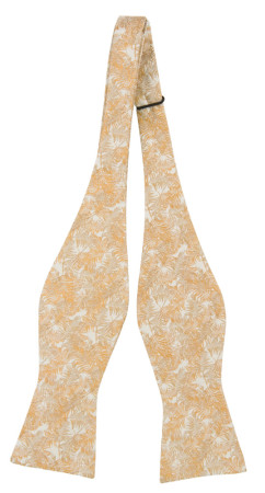 DONOTLEAFME YELLOW self-tie bow tie