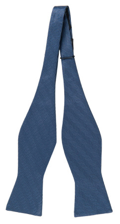 DRUMMEL SLATE BLUE self-tie bow tie
