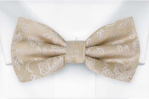 EVERAFTER CHAMPAGNE GOLD pre-tied bow tie