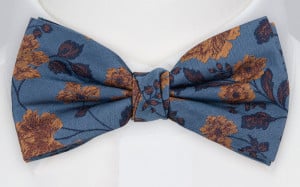FLAWLESSFLOWERS SLATE BLUE pre-tied bow tie