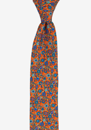 FLORIDO Orange skinny tie