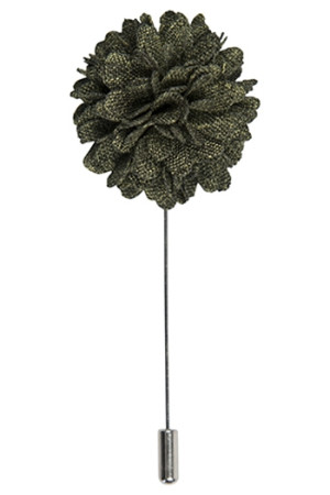 Flower Moss Green lapel pin