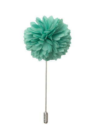 FLOWERBALL SEAFOAM TURQUOISE lapel pin