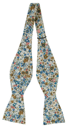 FLOWERFOLLY BLUE self-tie bow tie