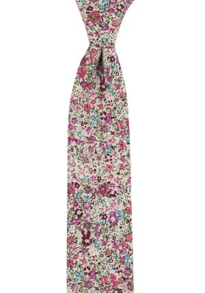 FLOWERFOLLY Pink boy's tie medium