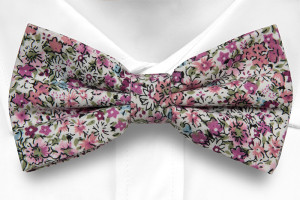 FLOWERFOLLY PINK pre-tied bow tie