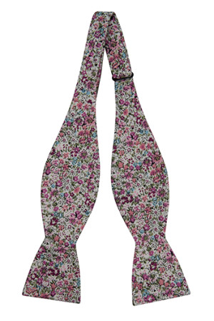 FLOWERFOLLY PINK self-tie bow tie