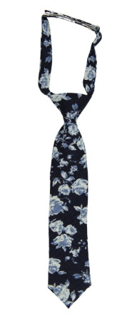 FONDOFYOU NAVY BLUE boy's tie small pre-tied