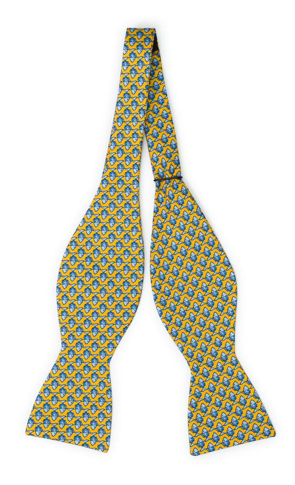 FORZAPESCE YELLOW self-tie bow tie