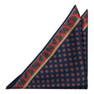 FRANCOBOLLO Navy blue pocket square