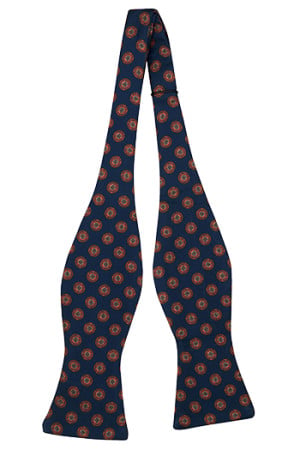 FRANCOBOLLO Navy blue self-tie bow tie
