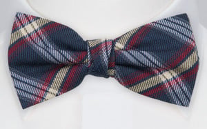 INCHECK DARK BLUE pre-tied bow tie