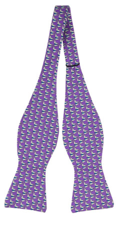 BOCCAGLIO Purple self-tie bow tie