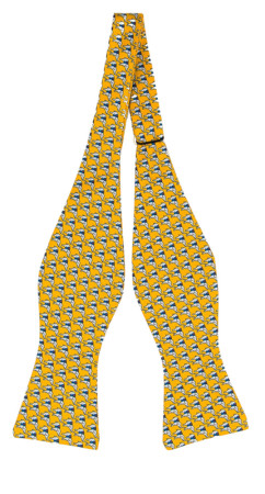 BOCCAGLIO Yellow self-tie bow tie