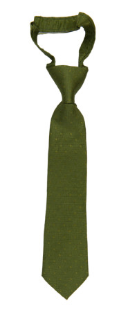 BRUDGUM Olive green boy's tie small pre-tied