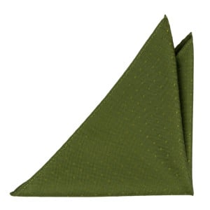 BRUDGUM OLIVE GREEN pocket square
