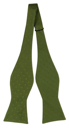 BRUDGUM OLIVE GREEN self-tie bow tie