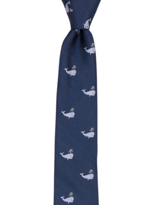 CACHALOT BLUE skinny tie