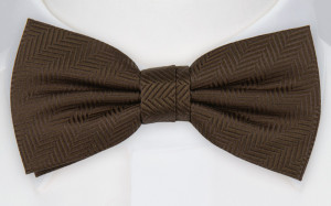 DRUMMEL BROWN pre-tied bow tie