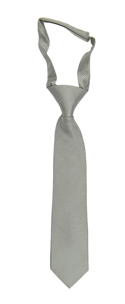 DRUMMEL Light grey boy's tie small pre-tied