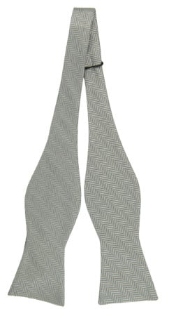DRUMMEL LIGHT GREY self-tie bow tie