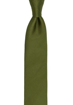 DRUMMEL Olive green boy's tie medium