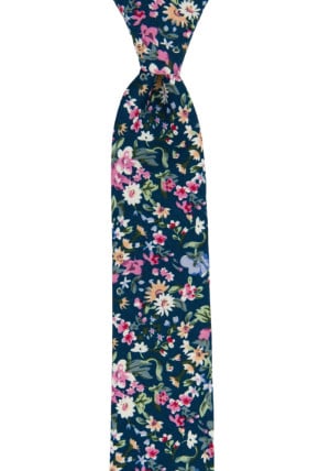 DUSKYBLOOM BLUE skinny tie