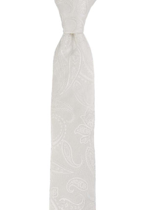 FLOTT WHITE skinny tie