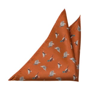 FOWLPLAY ORANGE pocket square