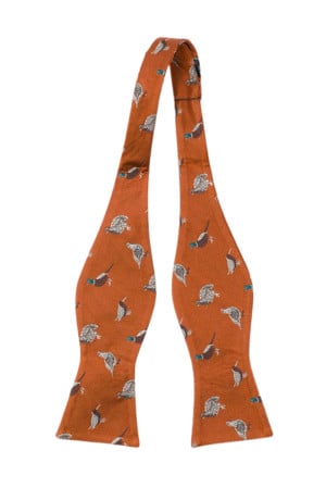 FOWLPLAY ORANGE self-tie bow tie